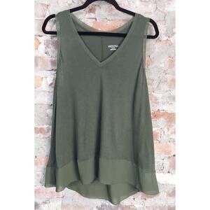 Merona Tank Top Womens Sz XL Green Sleeveless Top Shirt rp